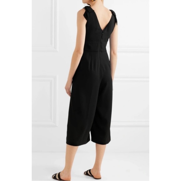 NEW J. Crew Jalopy Bow-Embellished Crepe Jumpsuit in Black Size 4Petite - Picture 3 of 10